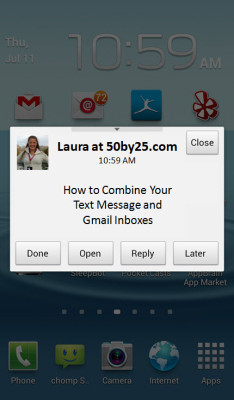How to Combine Text and Gmail Inboxes