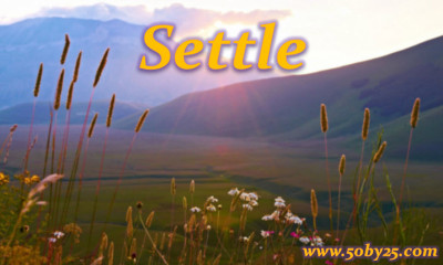 Word of the Year: Settle