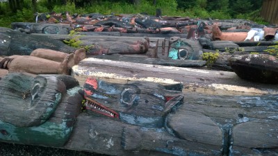 Klawock Carving Yard Totems