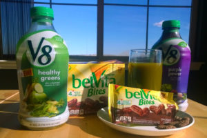 Belvita Breakfast Bites and V8 Veggie Blends