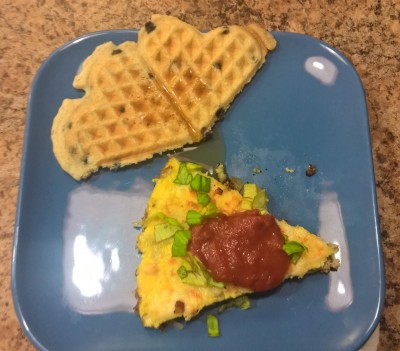 Breakfast for Dinner: Waffles and Frittata