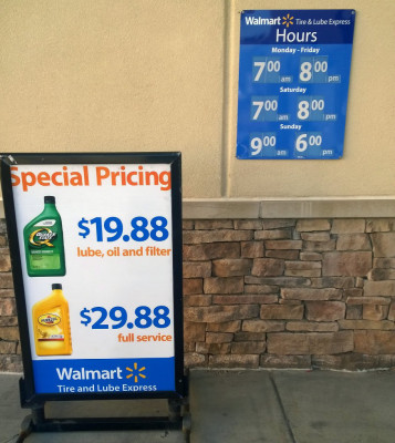 Walmart Automotive Center Pricing