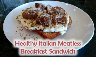 Healthy Italian Meatless Breakfast Sandwich