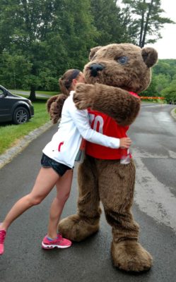 Laura_Hugging_Touchdown_Bear_At_Cornell_Reunion_5K