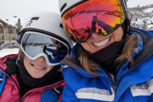 Laura_Teaching_Skiing_On_Highlands_Lift